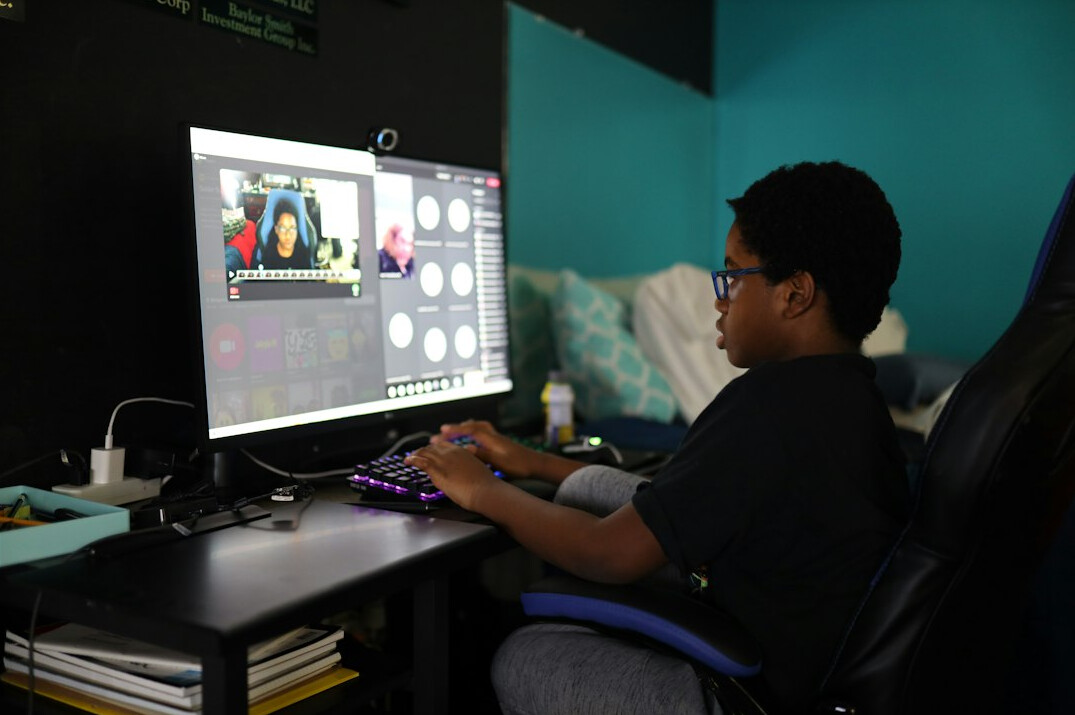 student learning programming