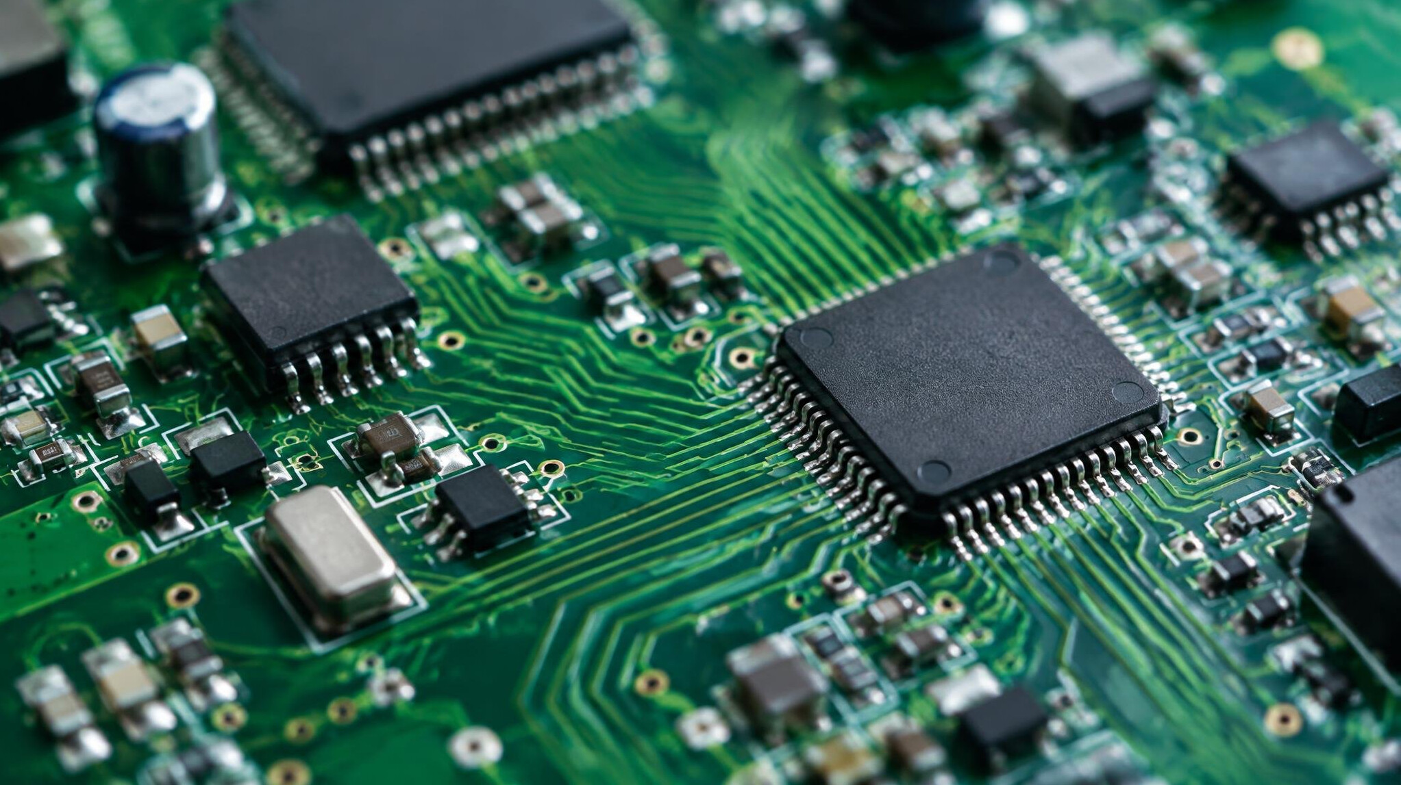 Close-up of a circuit board representing automation
