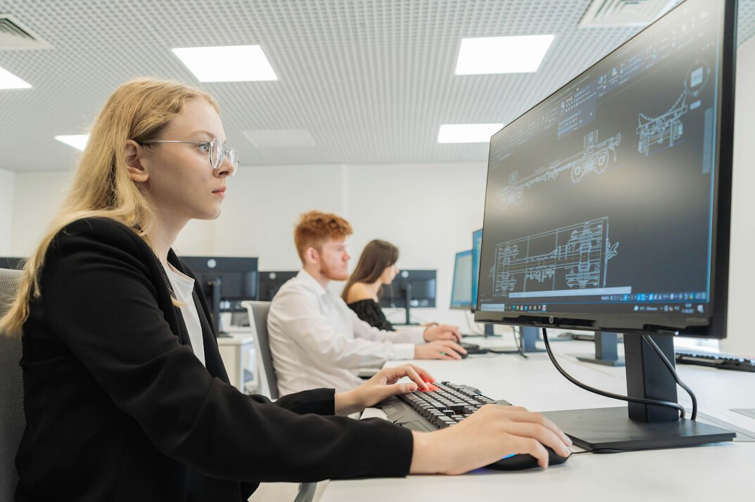 students learning programming