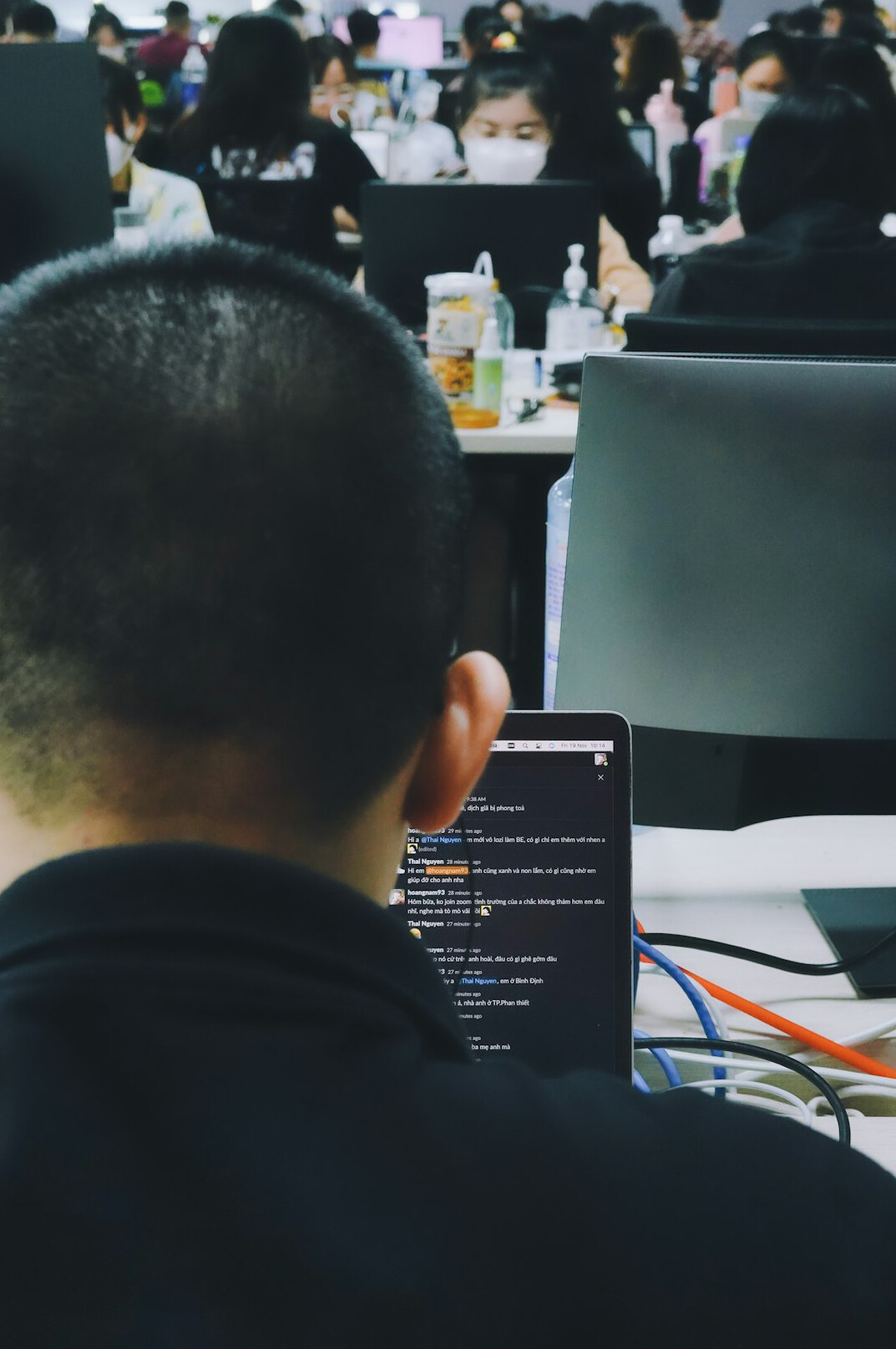 diverse group in coding session